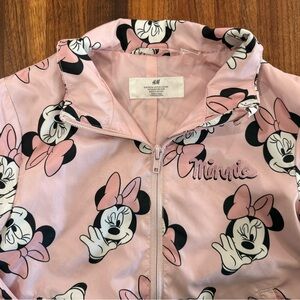 H&M Disney Pink Minnie Mouse Zip-Up Jacket 5/6T